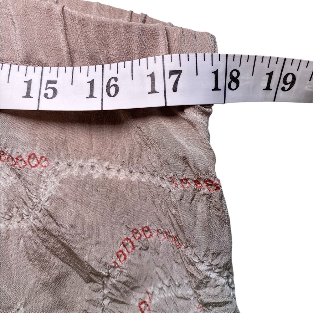 Jane Seymour Signature 100% Silk Crinkle Boho Maxi Skirt - Picture 9 of 15